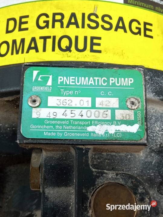 POMPA OLEJU CENTRALNE SMAROWANIE RENAULT VOLVO Rok produkcji 2009