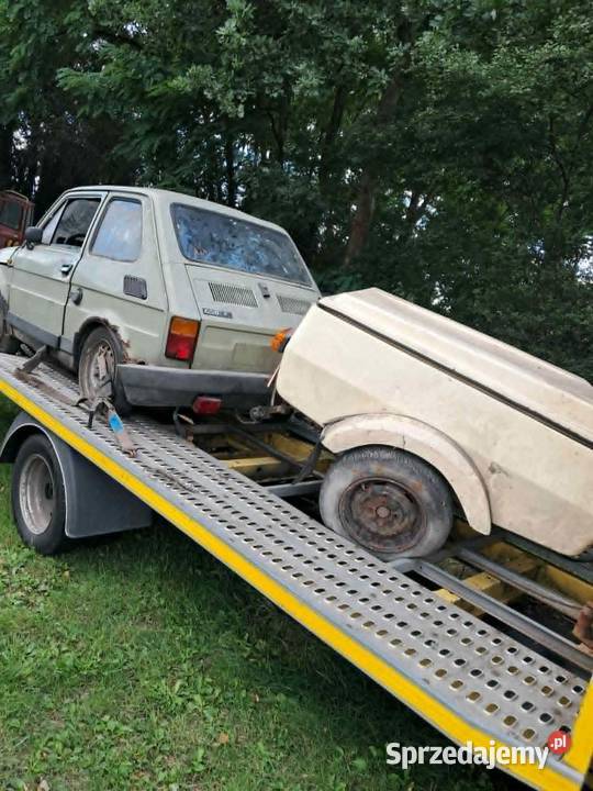 fiat 126p plus przyczepka Niewiadów łódzkie Stryków