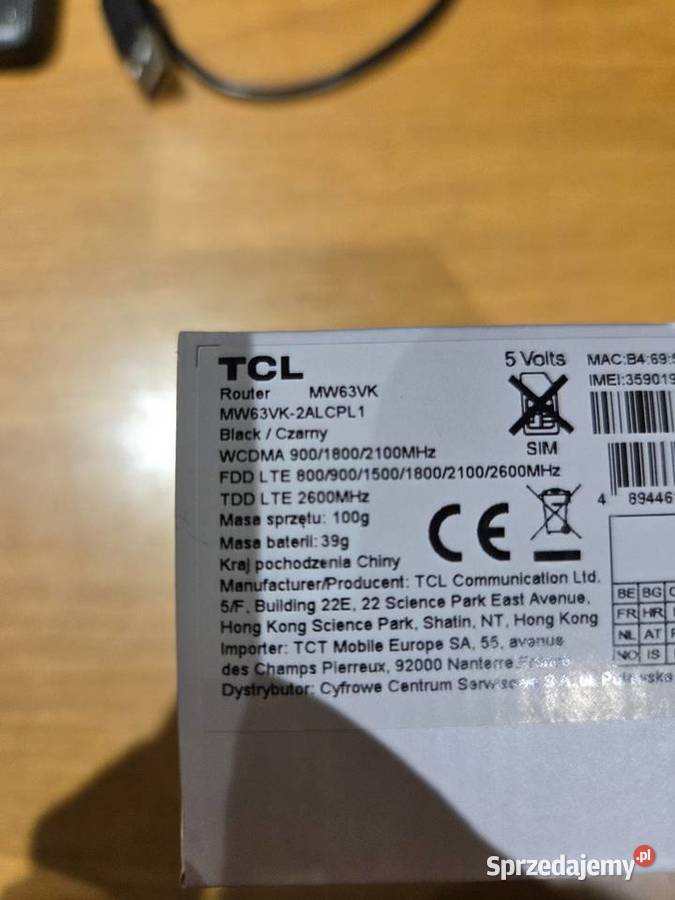 Router mobilny modem TCL LINK ZONE MW63VK WiFi Katowice