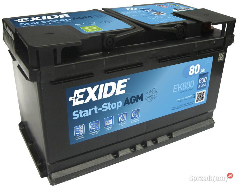 Akumulator EXIDE AGM 80Ah 800A EN GÓRCZEWSKA Warszawa