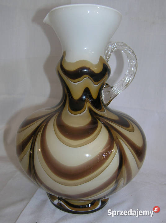 wazon vintage szkło opalinoweD40 Porcelana i szkło dolnośląskie Bartków