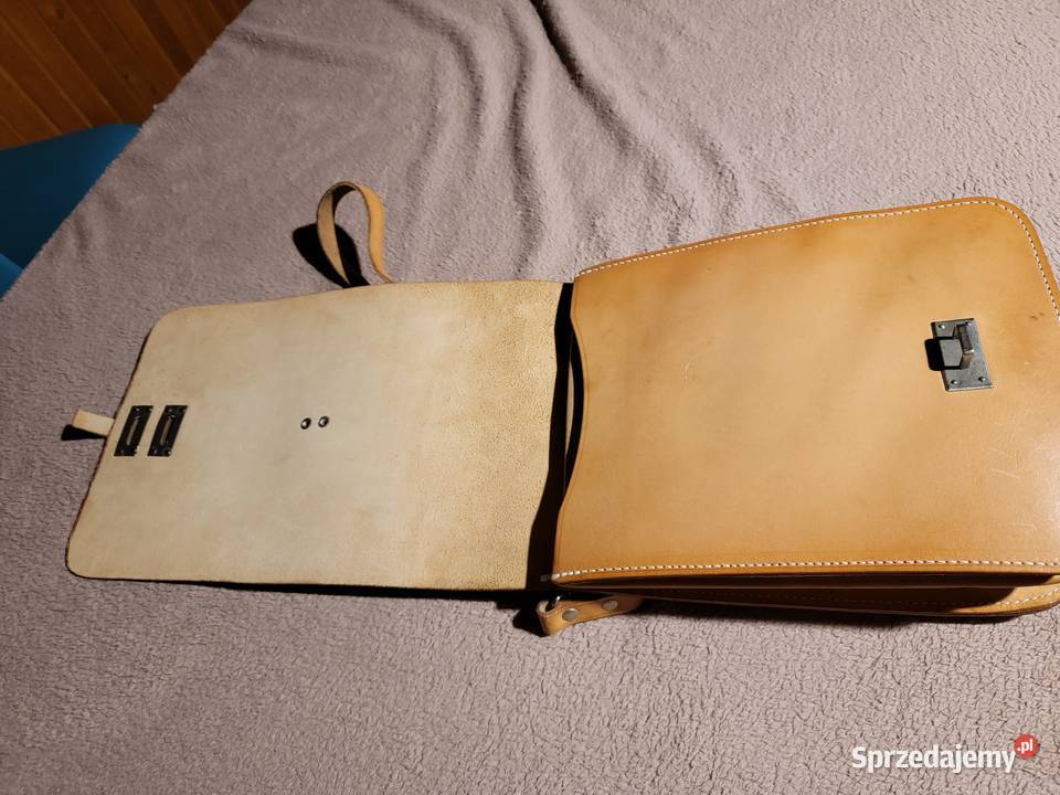 Torba Skórzana Raportówka z 1985 roku dolnośląskie Lubin