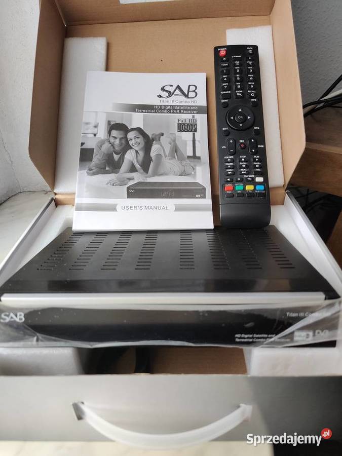 Tuner satelitarny DVBS2T2C SAB TITAN III HD Olesno sprzedam