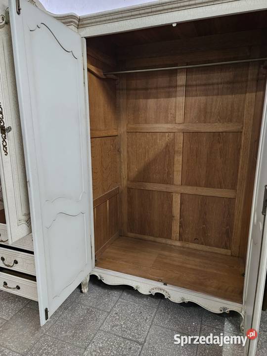 Duża francuska szafa Ludwikowska biała 300 Meble Nowy Sącz