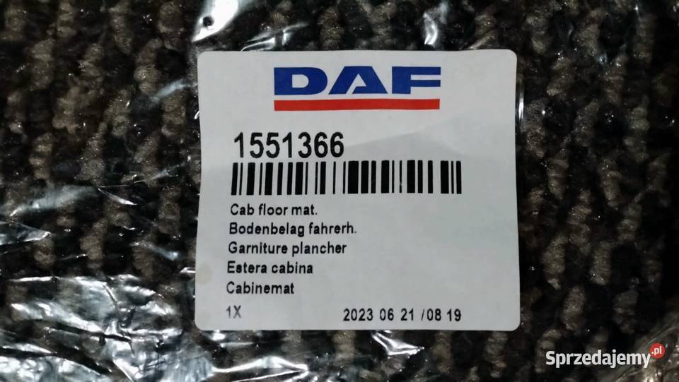 Dywaniki welurowe daf xg xg nowe oryginalne