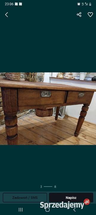 Stół przedwojenny stary retro elektycxny ciezki pomorskie
