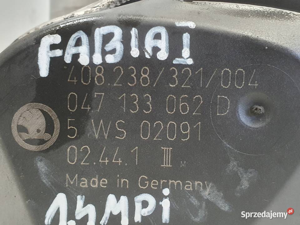 PRZEPUSTNICA Skoda Fabia I 14 MPI lubelskie