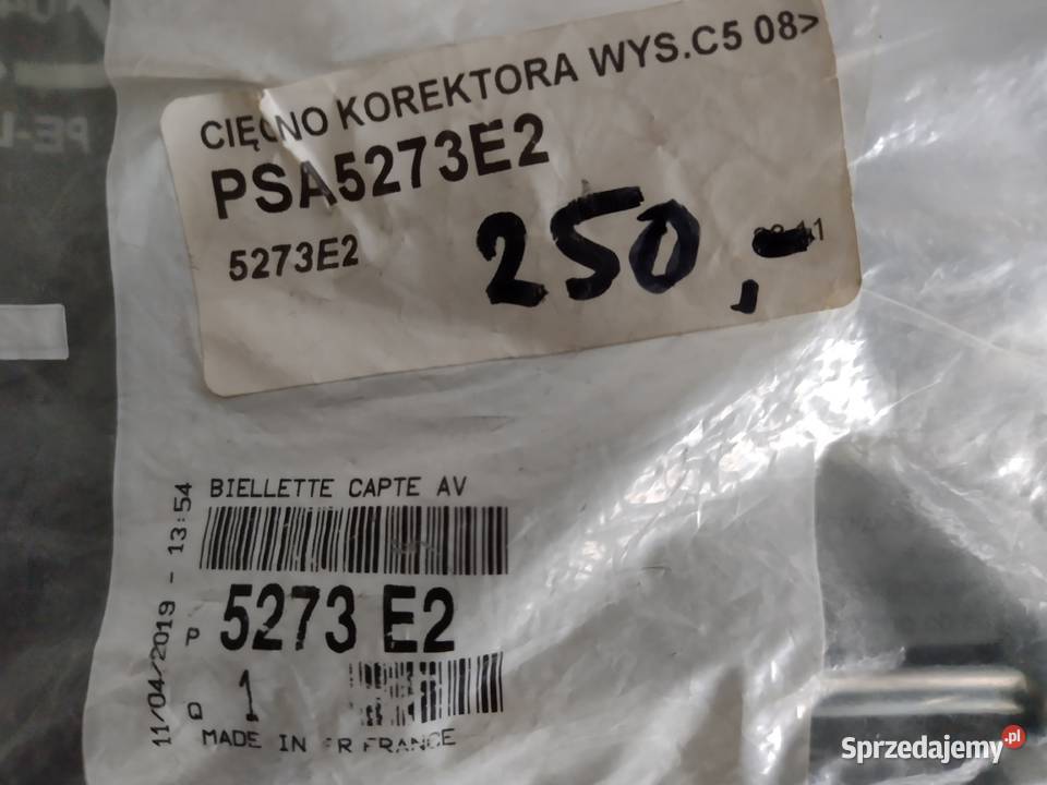 Cięgno korektora wysokości Citroen C5X7 C6 oryg Pruszcz Gdański