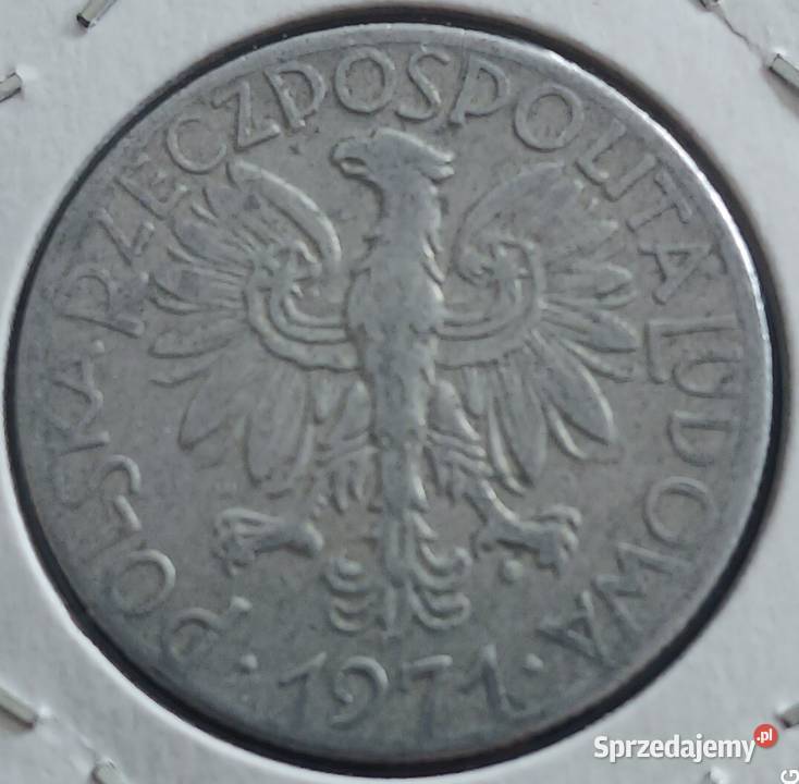 5 Złotych Rybak 1971 r 1 najniższy nakład Numizmatyka Konin sprzedam