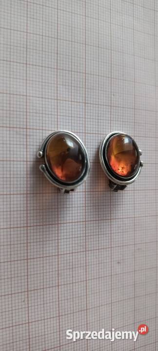 Klipsy Bursztyn Srebro Białystok