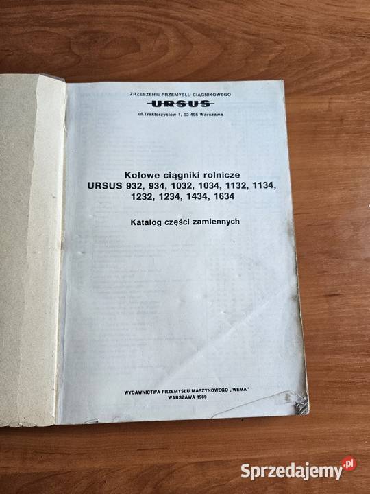 Katalog części Ursus 932 934 1032 1034 1132 1134 Leszno
