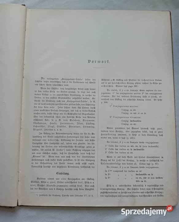 Georg Stier Konjugations Tafeln der Koźminek sprzedam