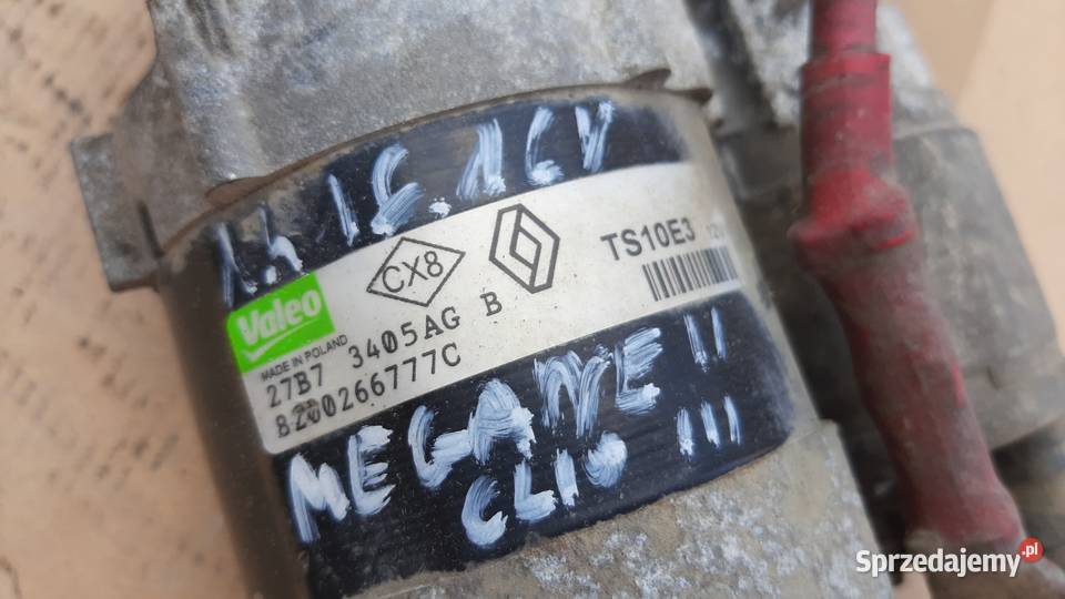 8200266777C rozrusznik Valeo Renault Clio Scenic Układ elektryczny silnika
