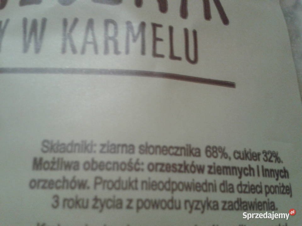 LARO Słonecznik prażony w karmelu bezglutenowy opolskie sprzedam