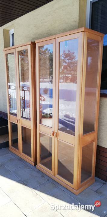 Witryna drewniana bukowa szafka szafa półki Warszawa