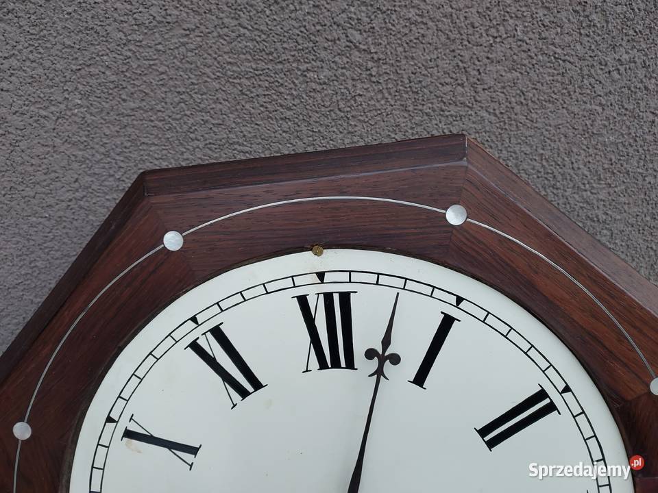 139 Stary zegar ścienny amerykański sprawny film Tczew