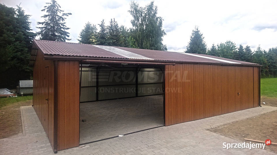 Garaż Blaszany Drewnopodobny 11x6m WIATA HALA mazowieckie Kołbiel