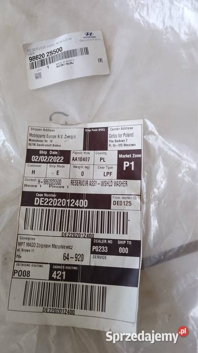Zbiorniczek spryskiwacza Hyundai ix35 Kompletny Budzyń