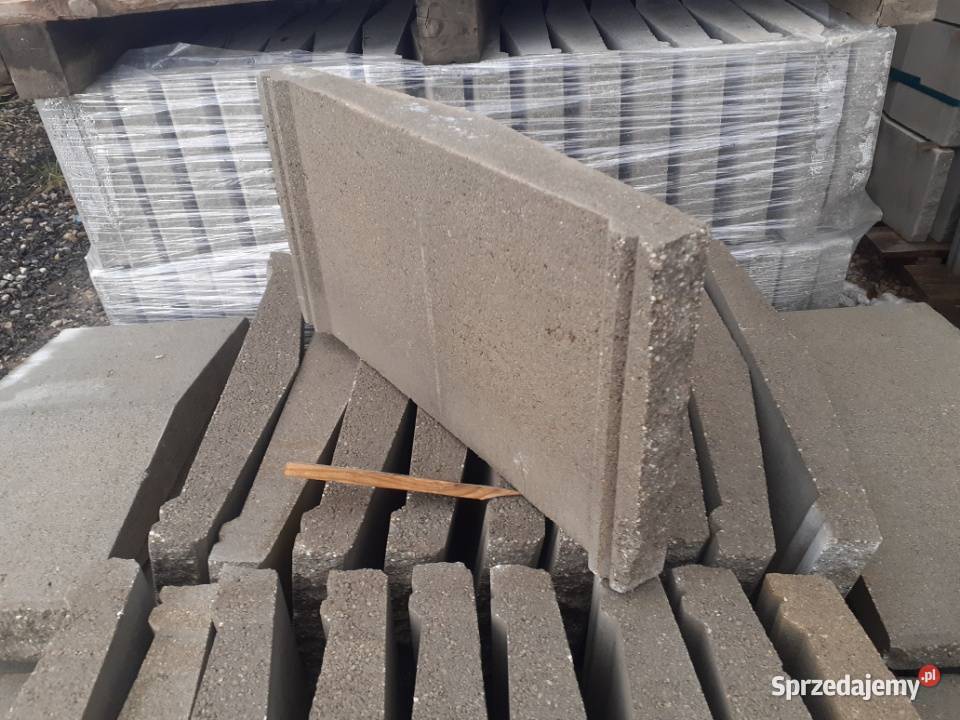 Daszek Dwuspadowy Betonowy Duży 23x46x7 Łupany Kostka brukowa Wielogóra