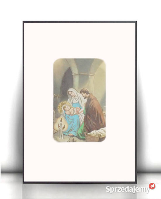 mały obrazek ze świętą rodziną vintage obrazek Bydgoszcz