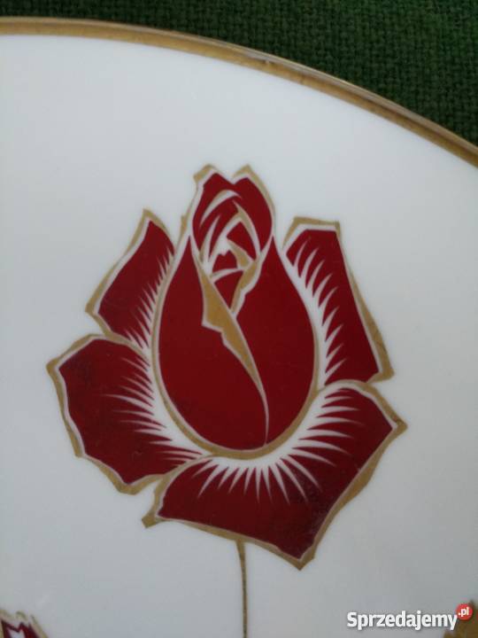 Patera talerz róża porcelana sygnowana Ropa