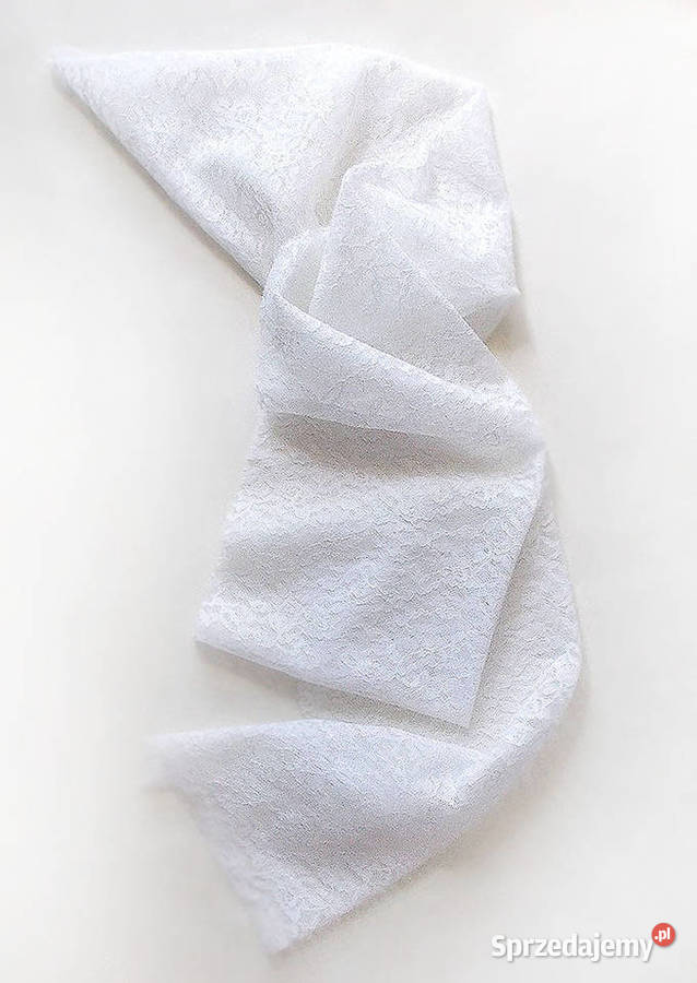 koronkowa apaszka biała apaszka koronkowy szalik Dla kobiet Szczecin