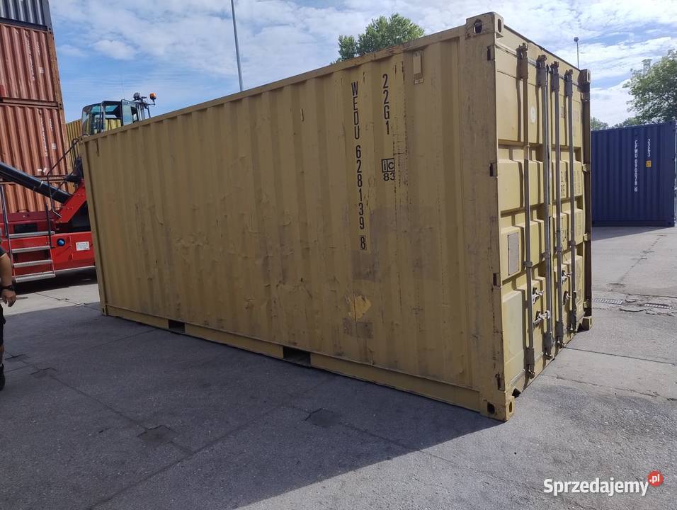Kontener morski 20 DV 6 metrowy używany stan mazowieckie Małkinia Dolna