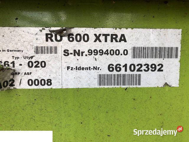 Class RU 600 Xtra CZĘŚCI Jastrzębniki