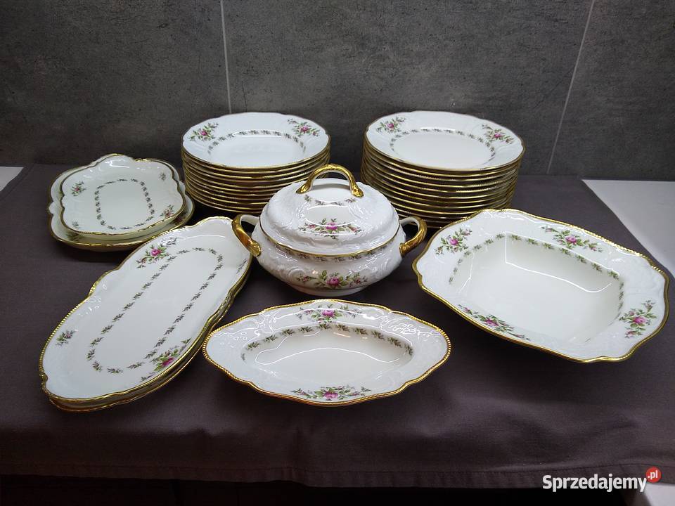 Serwis obiadowy Rosenthal Sanssouci Moosrose 12 Kalisz