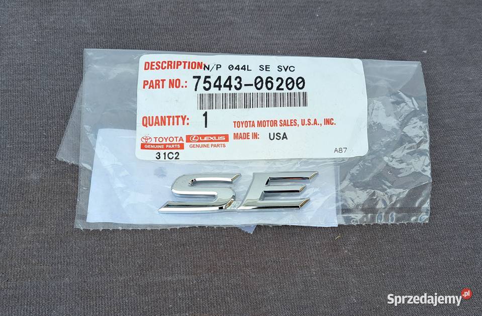 7544306200 emblemat napis SE klapy bagażnika dolnośląskie Mielęcin