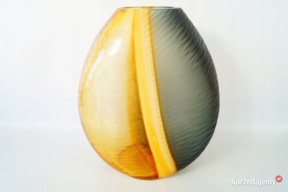Nowoczesny szklany wazon DESIGN 35 ciekawy sprzedam