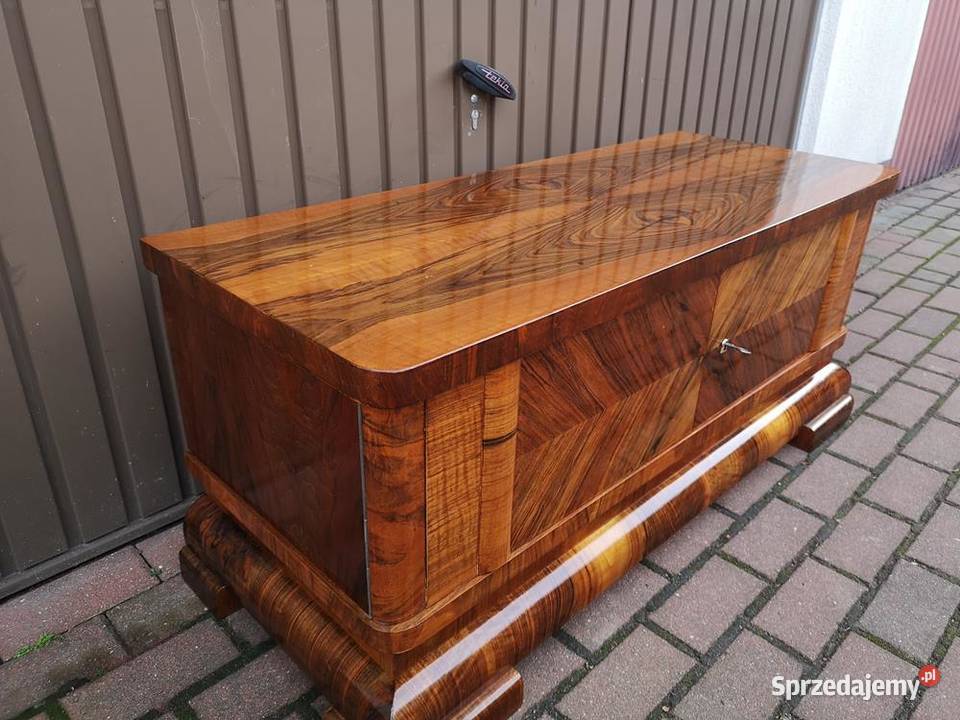 Komoda ARTDECO Orzech Niska Stara Antyk Politura wielkopolskie Swarzędz sprzedam
