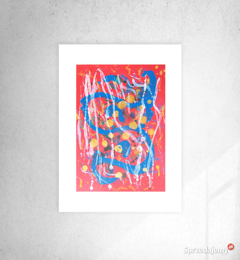 czerwona abstrakcja czerwona grafika minimalizm