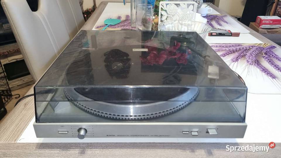 Gramofon Unitra Fonica GS460 Bernard srebrny Gramofony łódzkie Warta