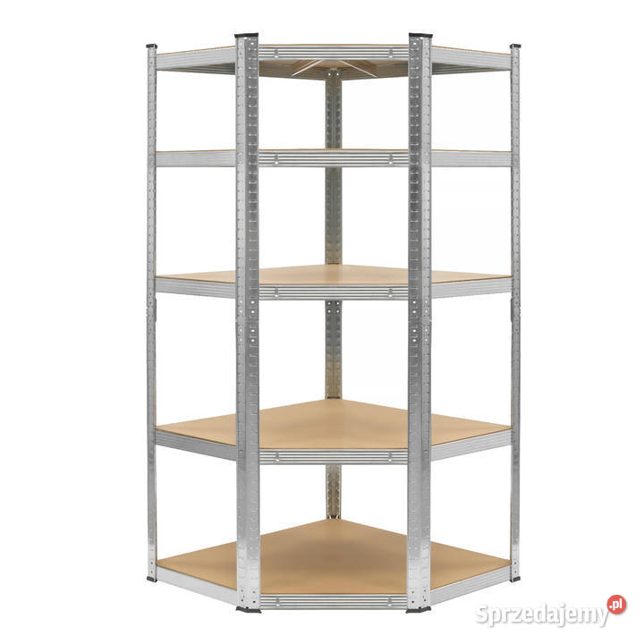 Regał magazynowy narożny metalowy srebrny 5 Regały warsztatowe wielkopolskie Poznań