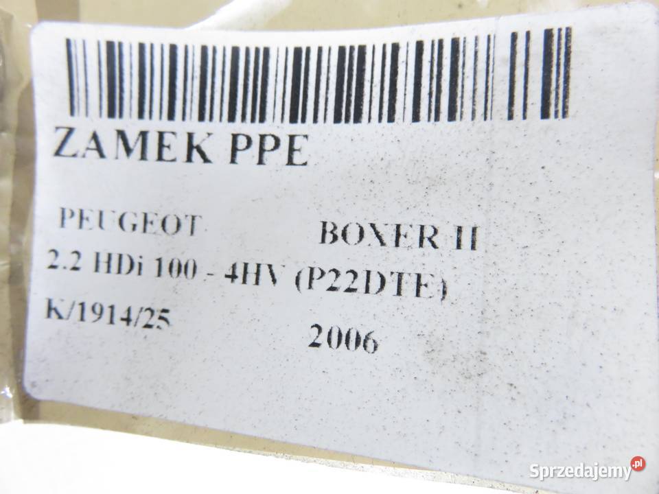 ZAMEK PRAWY PRZEDNI PEUGEOT BOXER II 1350147080