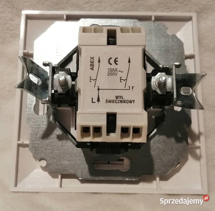 Wyłącznik świecznikowy 2klawiszowy ABEX Czeladź