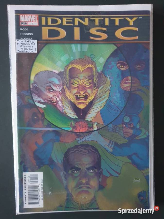 Identity Disc 5 oryginalnych komiksów Marvel USA Gdynia