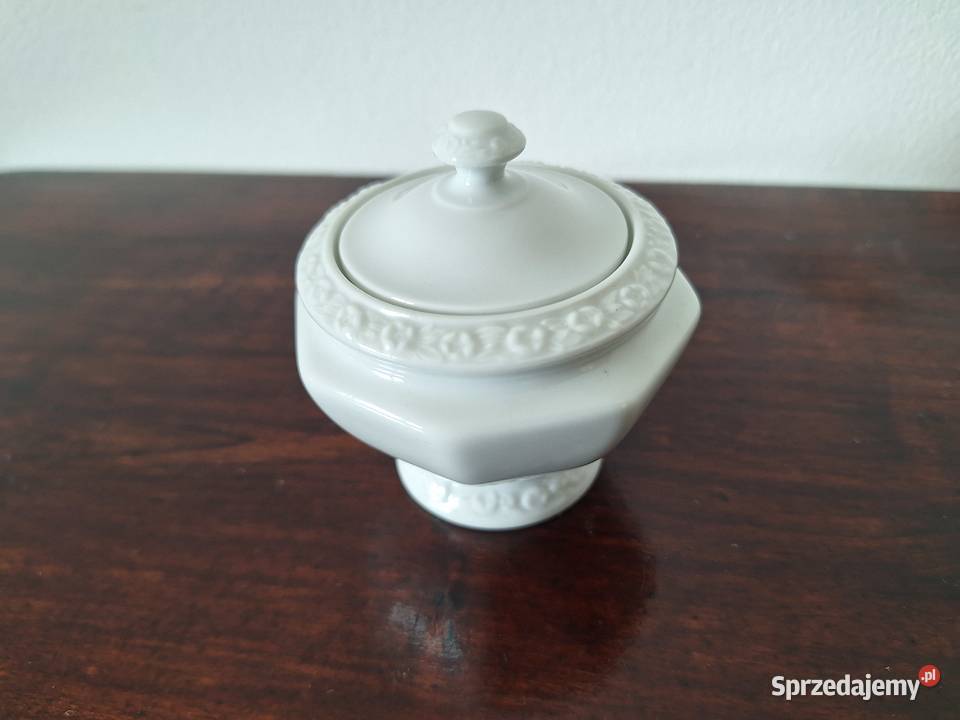 Rosenthal Maria Biała porcelanowa cukiernica Cukiernice Gdańsk