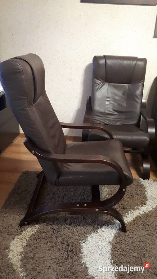 Wypoczynek ze skóry z dwoma fotelami Olkusz
