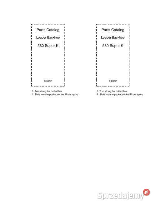 Case 580SK Super K katalog części zamiennych Kielce