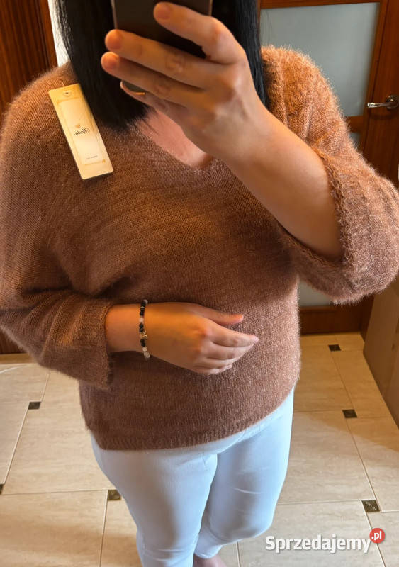 Sweter damski Made in Italy z moherem