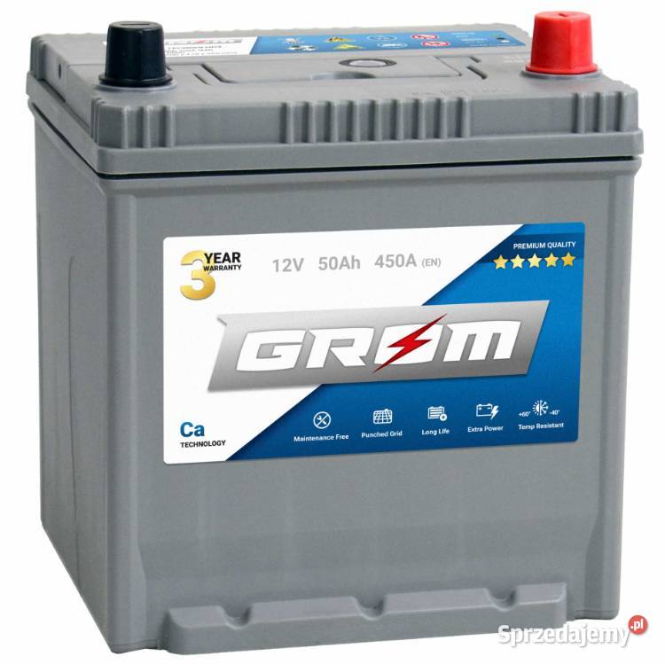Akumulator 50Ah 450A EN Grom Premium Japan L P osobowe Akumulatory Kościerzyna