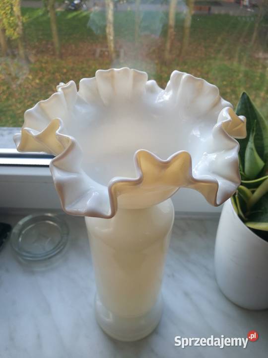 Wazon Falbanki Ludwig Fiedorowicz Porcelana i szkło Choszczno