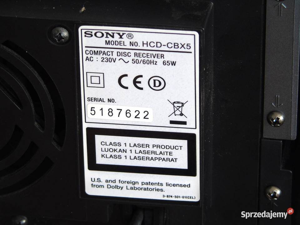 Wieża Sony pilot USB mp3 CD RDS AUX kol DOSTAWA Jasło sprzedam