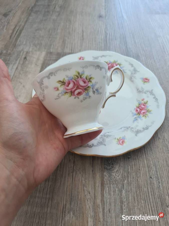 Zestaw śniadaniowy kolekcjonerski Royal Kent Porcelana i szkło Gorlice