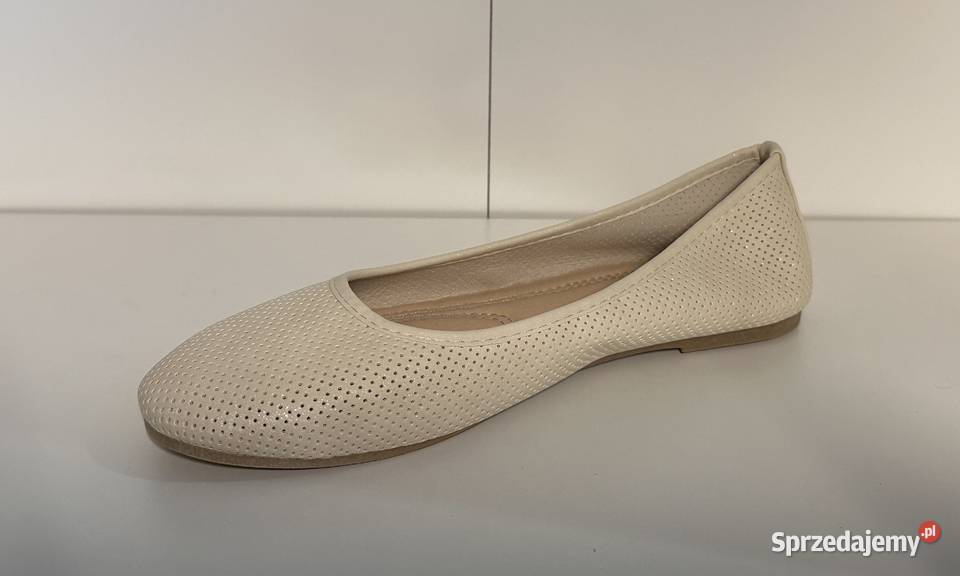 Ażurowe Damskie Baleriny Skórzane Wygodne Bydgoszcz
