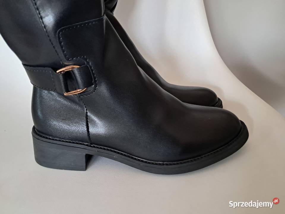 nowe kozaczki z ekoskóry rozmiar 38 wys 40 brak Sandomierz