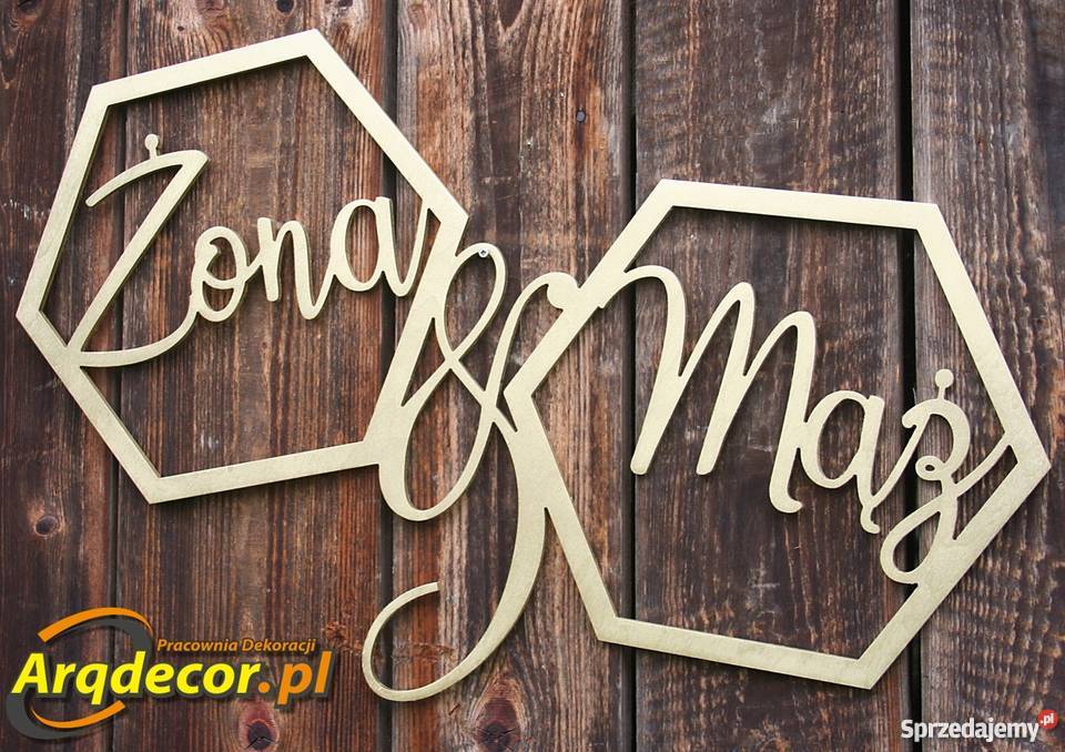 HeksagonMąż Żona duży sześciokąt ślub Dębna