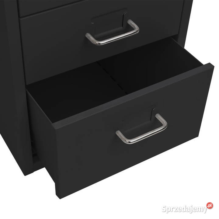 Mobilna szafka kartotekowa czarna 28x41x69 Warszawa